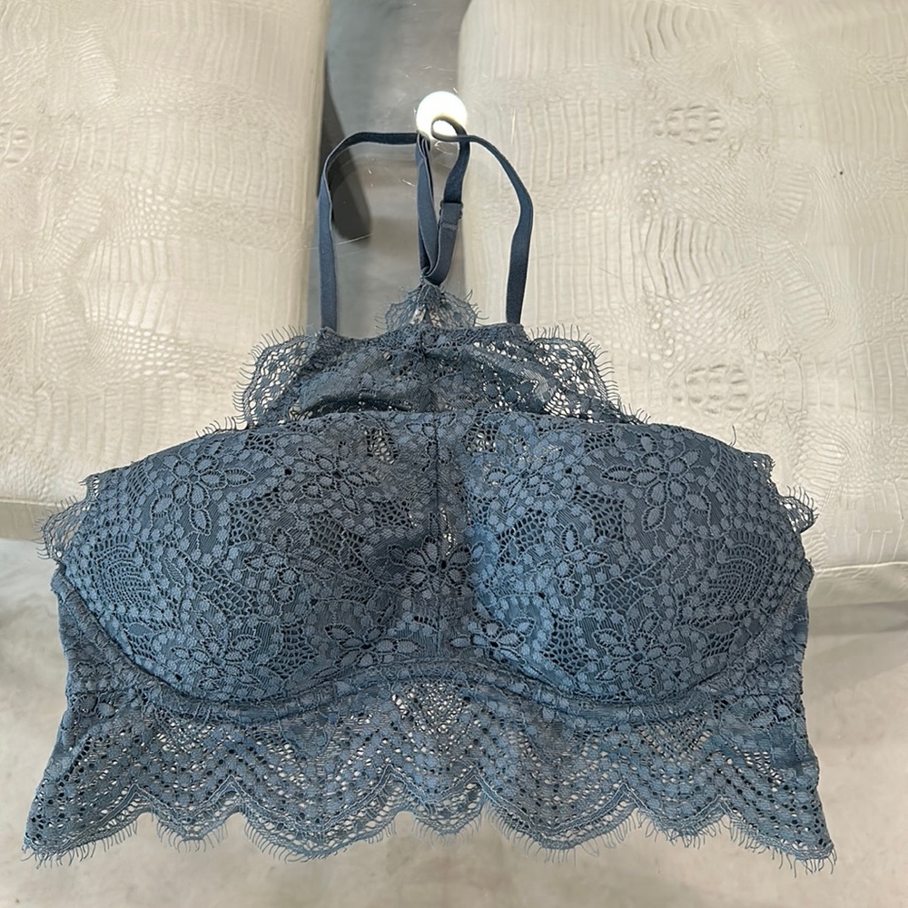 Pink push up high neck bra